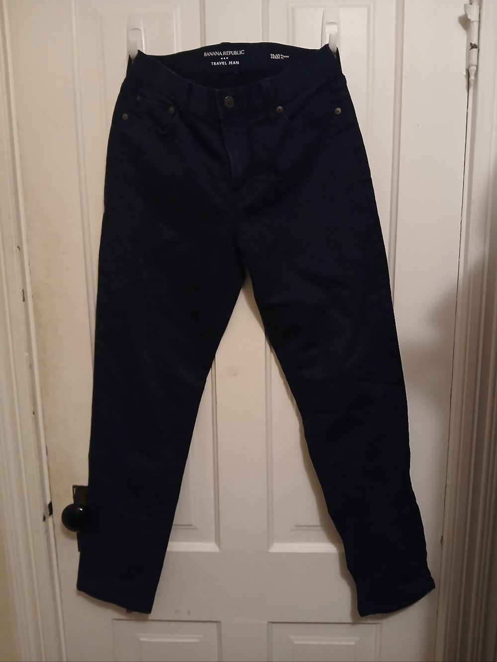 Banana Republic Navy Straight-Leg Travel Jeans 32x32"